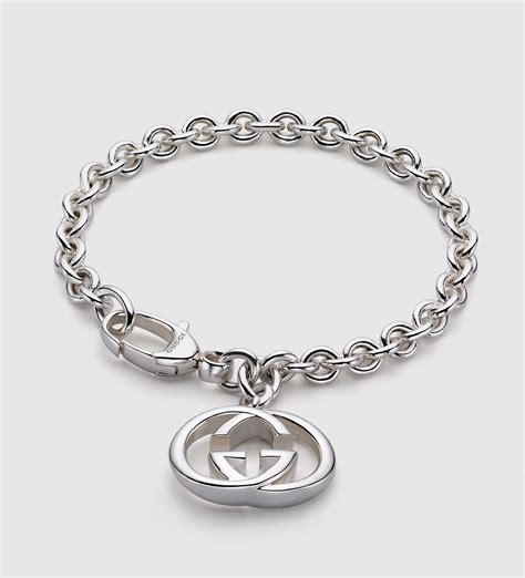 gucci charm bracelet|Gucci interlocking g silver bracelet.